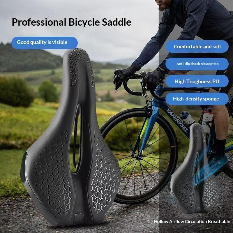 Universal Bicycle Seat For Mountain Bikes Comfortable Soft Shock Absorbing Breathable Cycling Outdoor Riding Accessories 1Pc