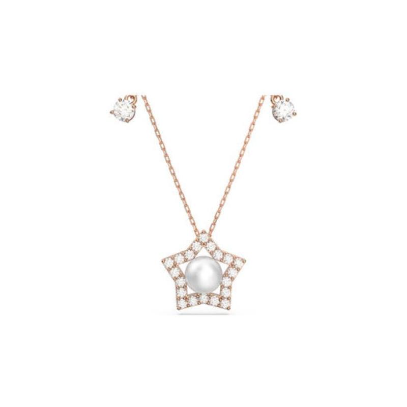Swarovski Stella wishing star meaning rose gold necklace for women 5645382 золотой