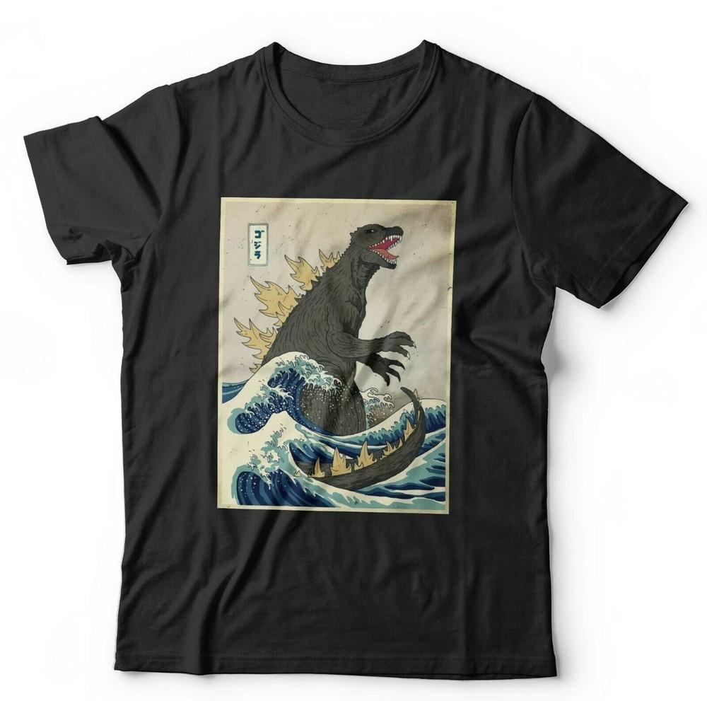 God-zilla Off Kanagawa Tshirt Unisex and Kids - Retro, Vintage,