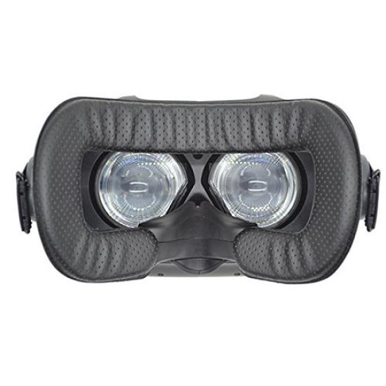 LUCKYBEE 12mm Leather Face Cushion VR Mask for HTC Vive, Easy-to-Clean Replacement Face Foam for HTC Vive (Set of 2)