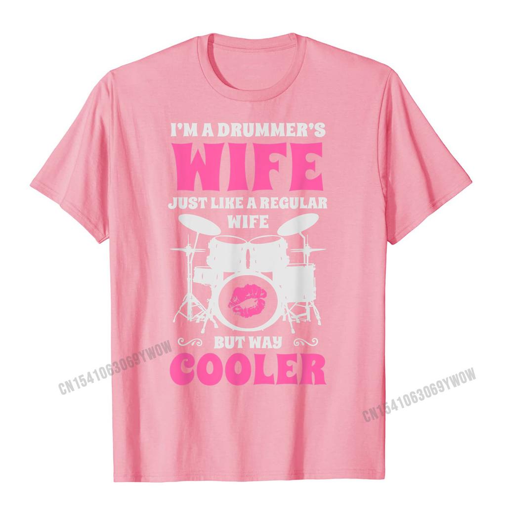 Im A Drummers Wife Legrační ženy Bubeník Drumset Drumset Tričko Unisex Pohodlné Unisex tričko Grafika Bavlněné topy a trička Cool
