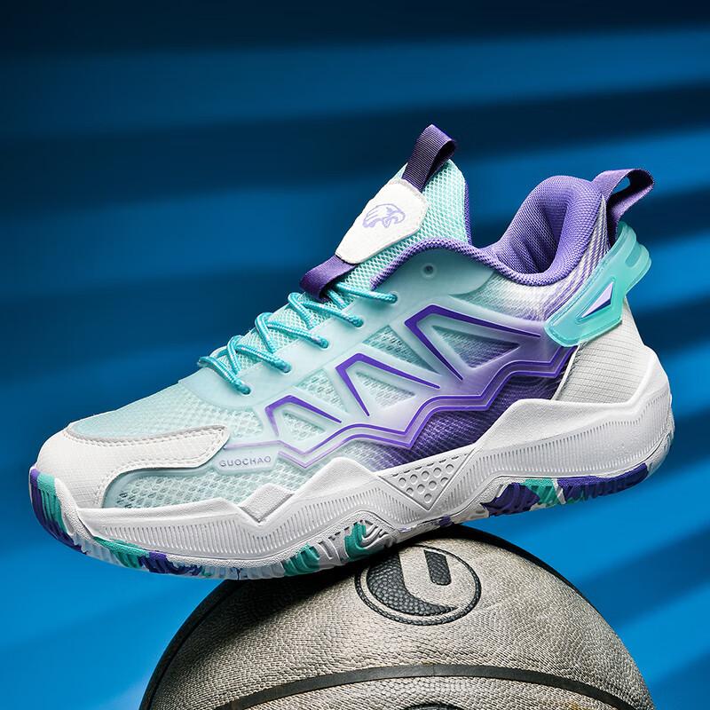 Basketballschuhe Herren Mesh atmungsaktiv rutschfest verschleißfest stoßdämpfend praktisch Kampfsport leichtgewichtige Laufschuhe Student leuchtend lässig sp