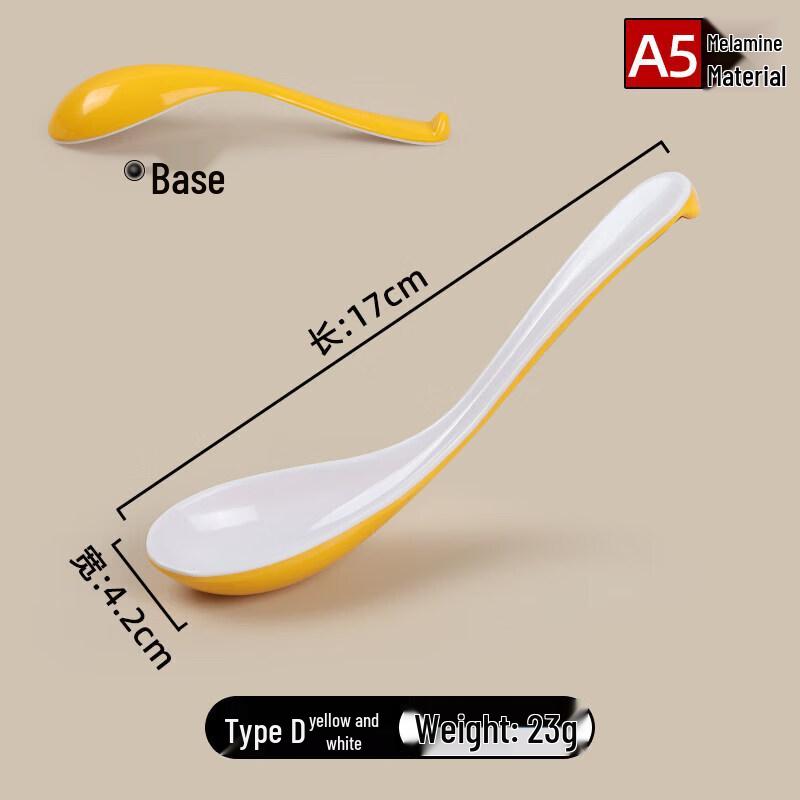 Commercial Melamine Long-Handled Soup Spoon