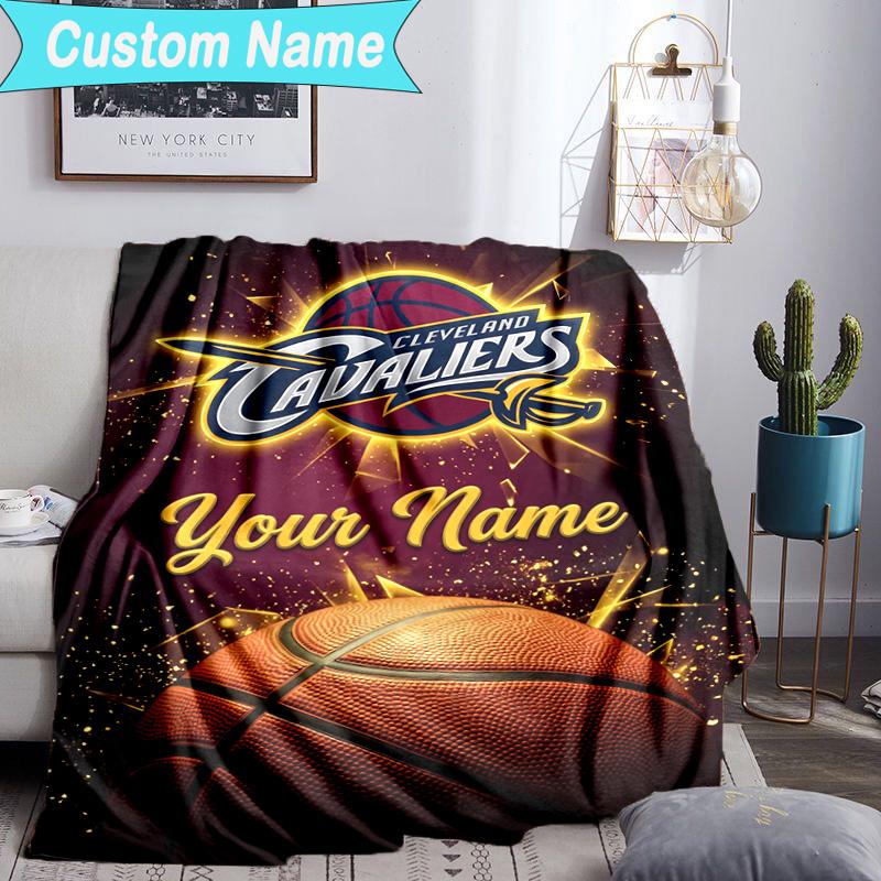 Custom Name Blanket football Cavaliers Logo Blanket Bedding Blanket for Travel, Camping, Living Rooms, Offices, Sofas, Fan Christmas gift