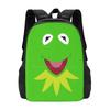 Pattern Design Laptop Travel School Bags The Frog The Show Puppet Cartoon Cute Geek Nerd Film Movie Jim Henson Amphibian Vector