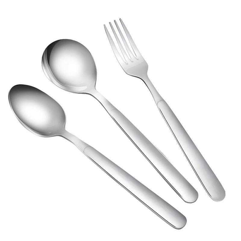 316 Stainless Steel Tableware Fork Spoon SC Aiou Series Multi-specification Smooth Edge Treatment Supplies