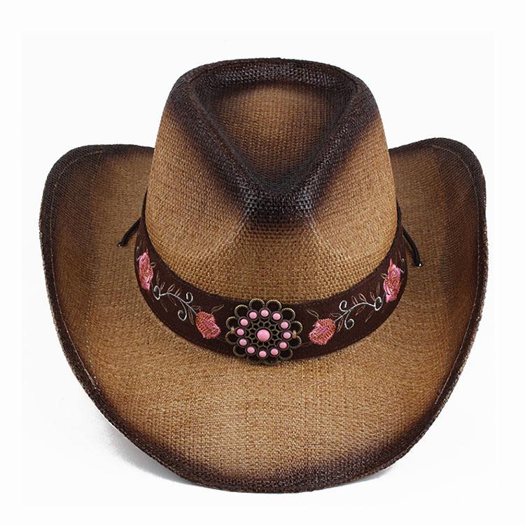 Leather Western Cowboy Hat Men'S Gentleman Godfather Hat Pu Material Panama Cowboy Hat Jazz Hat Sombrero Para Hombres