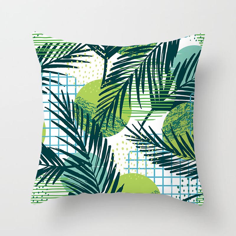 Home Supplies Cute Pastoral Cactus Print Pillow Cover Sofa Cushion Cover