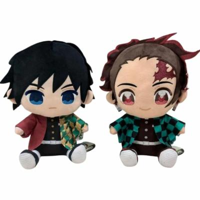 Dämonen Jäger: Kimetsu no Yaiba Plüschtier sitzend BIG 1 - Giyu Tomioka & Tanjiro Kamado (2er Set) - Ca.. 25 cm