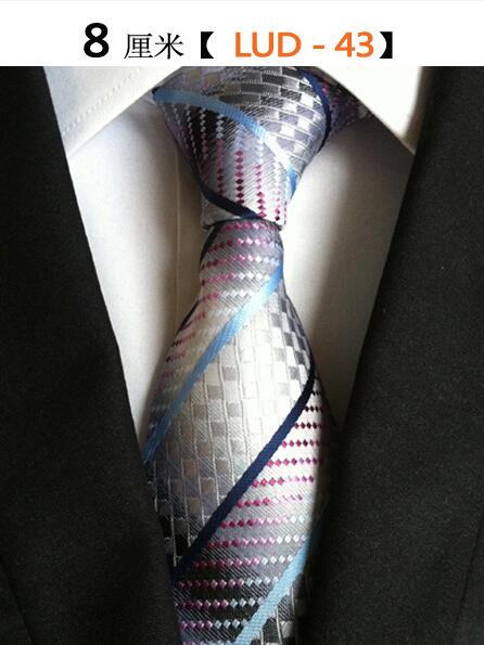 New Classic Silk Men s Ties Neck Ties 8cm Plaid Striped Ties for Men Formal Business Luxury Wedding Party Neckties Gravatas