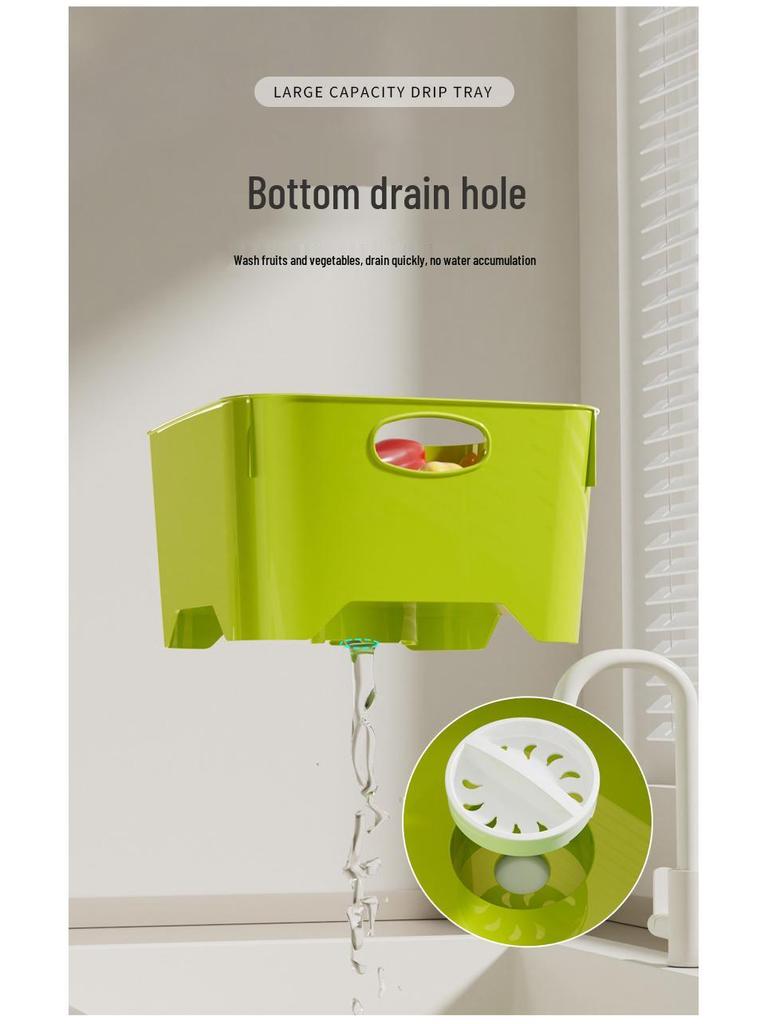 Multi-functional Kitchen Sink Draining and Washing Basket for Vegetables, Fruits, Rice, and More
