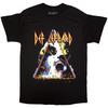 Def Leppard 100% Cotton T-shirt Mens Tees Top Hysteria Band Logo New Official Mens Black