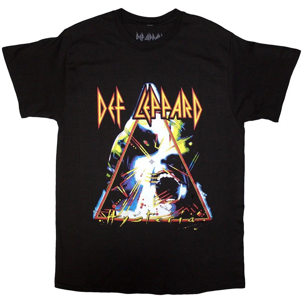 

Def Leppard 100% Cotton T-shirt Mens Tees Top Hysteria Band Logo new Official Mens Black L