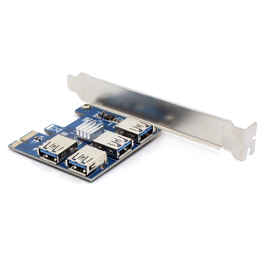 Riser Card PCI-E USB3.0 Port Multiplier Express PCIe 1 To 4 PCI-E
