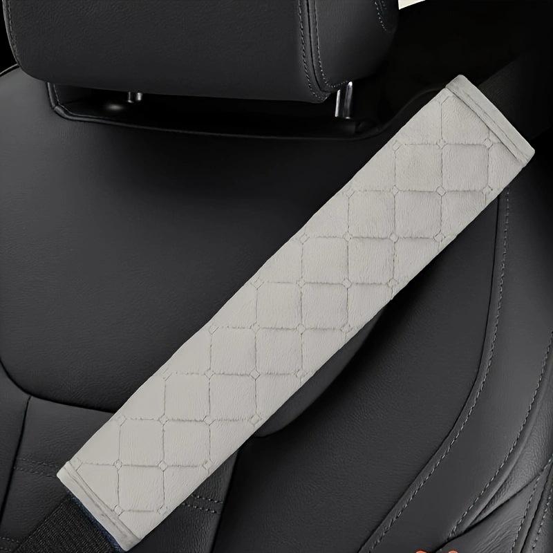 

1PC Soft Flannel Safety Belt Cover Premium Trendy Brand Cute Extended Shoulder Cover Size Truck Car Safety Belt Anti-wear серый