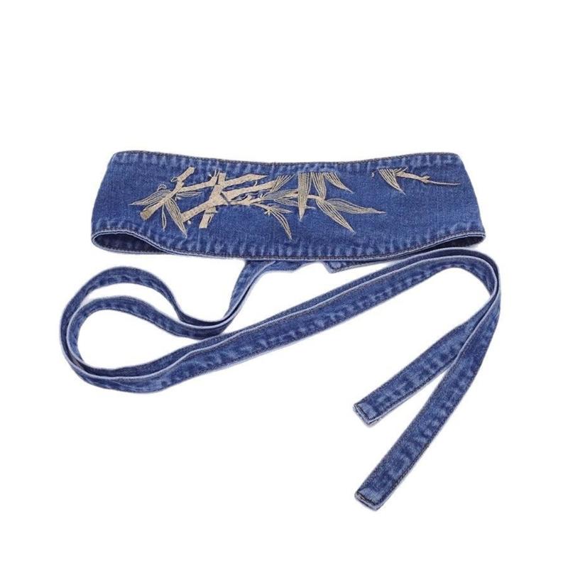 Elegant Embroidery Waist Cincher Belt With Adjustable Tie Waist Strap For Women Girl Fashion Waist Decorative Accessory 1