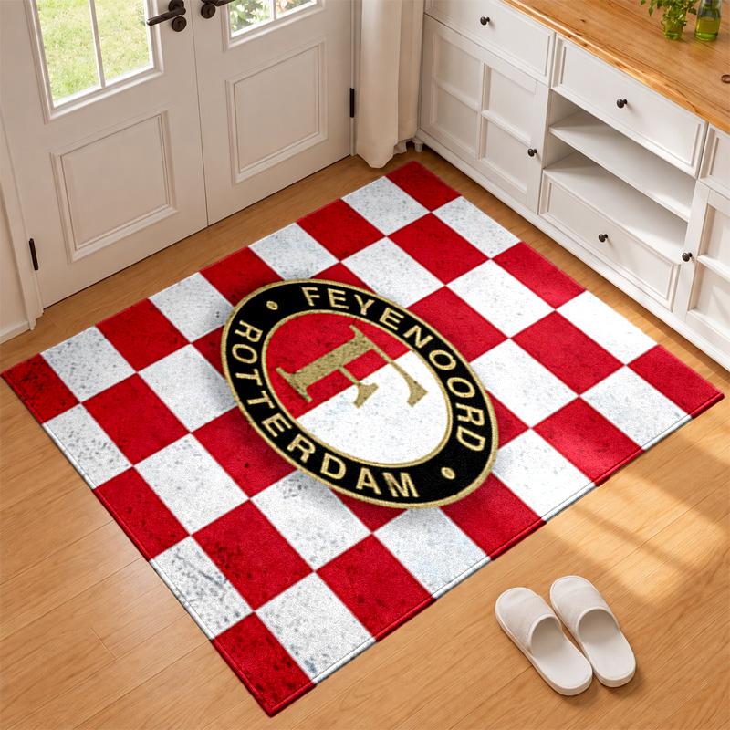 Feyenoord Rotterdam Carpet Door Mat for Living Room or Bedroom Protective Mat Under Chair Office Decoration Christmas Gift Birthday Present