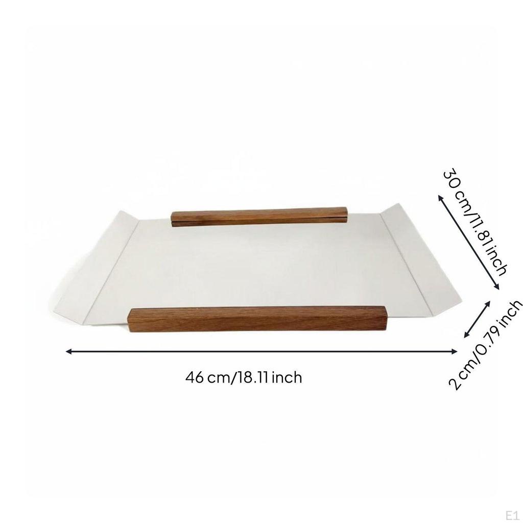 Mirror Perfume Tray Modern Geometric Design Stainless Steel Home Decor for Coffee Table,