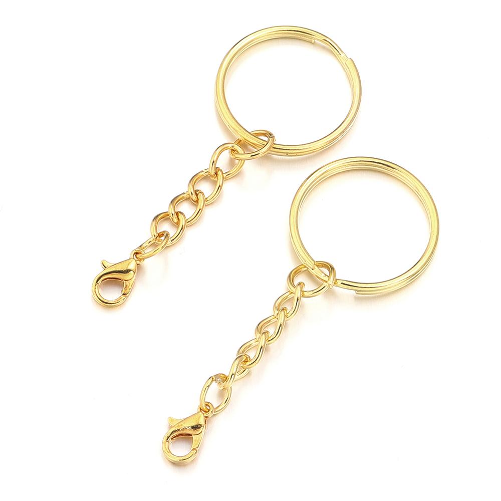 10pcs/Lot Iron Key Rings Blank Keyring Keychain Split Ring Keyfob Key Holder Rings DIY Findings Making Keychain Accessories