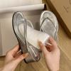 Designer Sommer Strand Dame Klips Tå Tøfler Mote Utendørs Slip On Kilehæl Slides Kvinnelige Flip Flop Sko