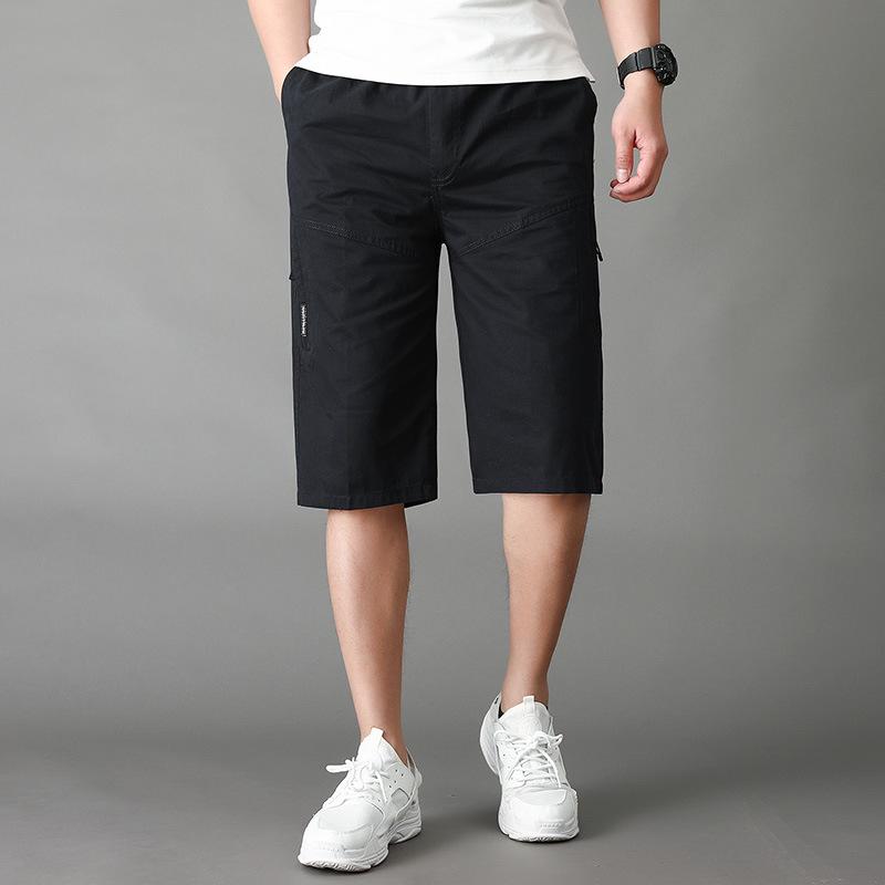 Men's Mid-Length Cotton Shorts - Loose, Breathable, Large Size Summer Wear