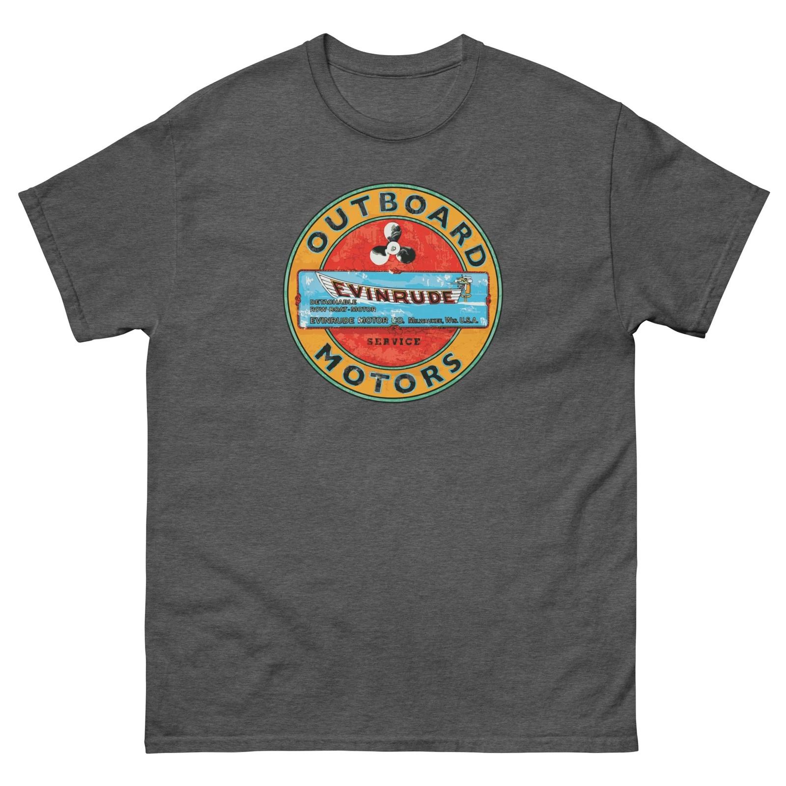 

EVINRUDE Boat Motors Outboard Motor Unisex Graphic 100% Cotton T-shirt Mens Tees Top Tee M