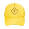 Chocobo Warning Sign Art Graphic Mesh Baseball Cap Casual Hat Outdoor  For Womens Unisex FeUnisex