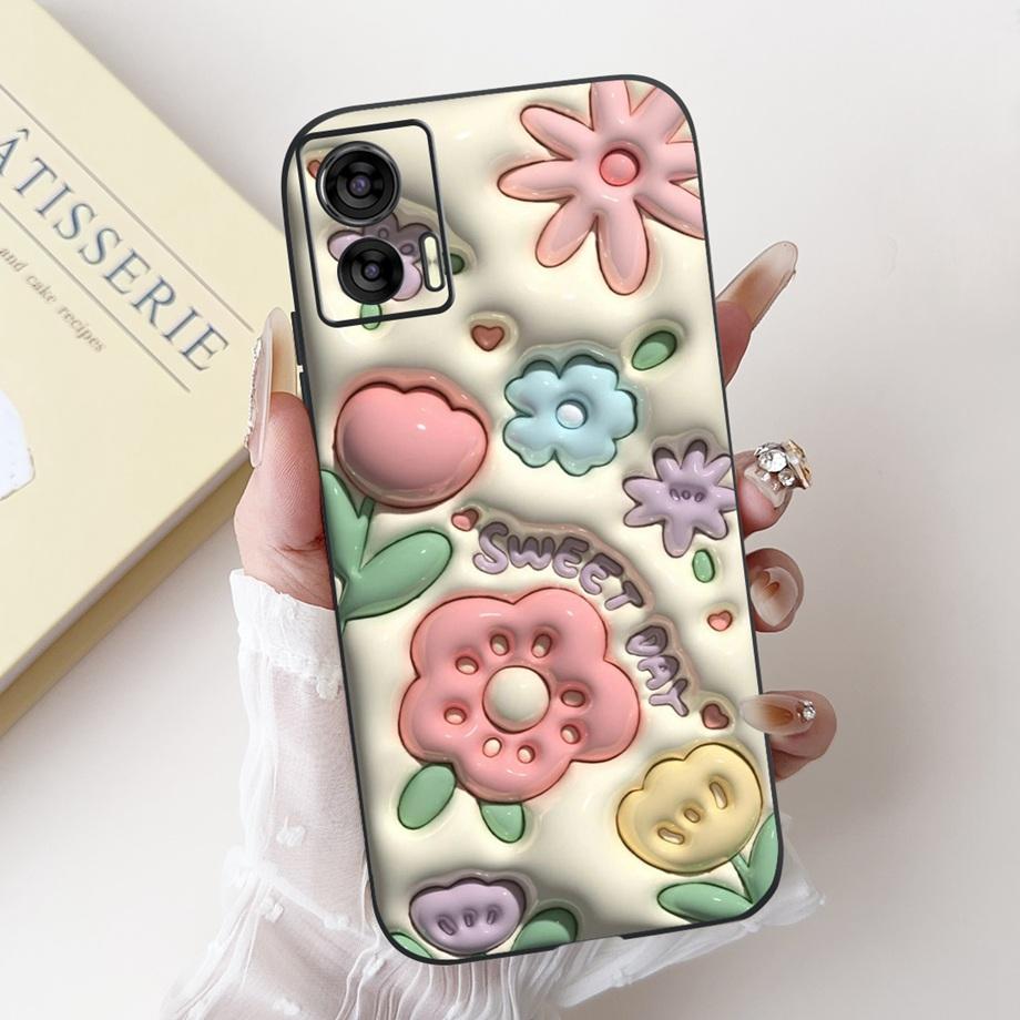 Pour Motorola Edge 30 Lite 30 Neo 30Pro 4G 5G Edge+ 2022 Coque Arrière en Silicone Souple Fundas Panda Lapin Fleur Mignon