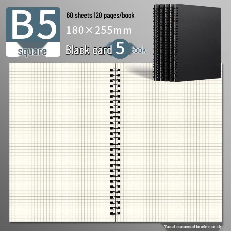Minimalist Thickened Coil Notebook - B5/A5 Cowhide Softcover with Lined Pages