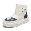 Winter velvet warm color matching bread shoes men's high-top Velcro platform cotton shoes outdoor casual snow boots