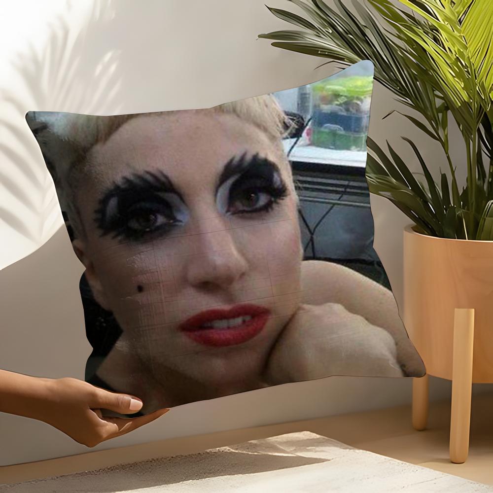 Funny Gaga Meme Lady Pillow Case Home Living Room Decoration Linen Pillow Cases Cushion Cover