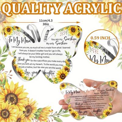 Family Love Acrylic Set - Grateful Heart Plaques for Parents & Grandparents