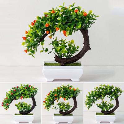 Artificial Plants Bonsai Fake Flowers Tree Pot Plants Home Hotel Garden Decor