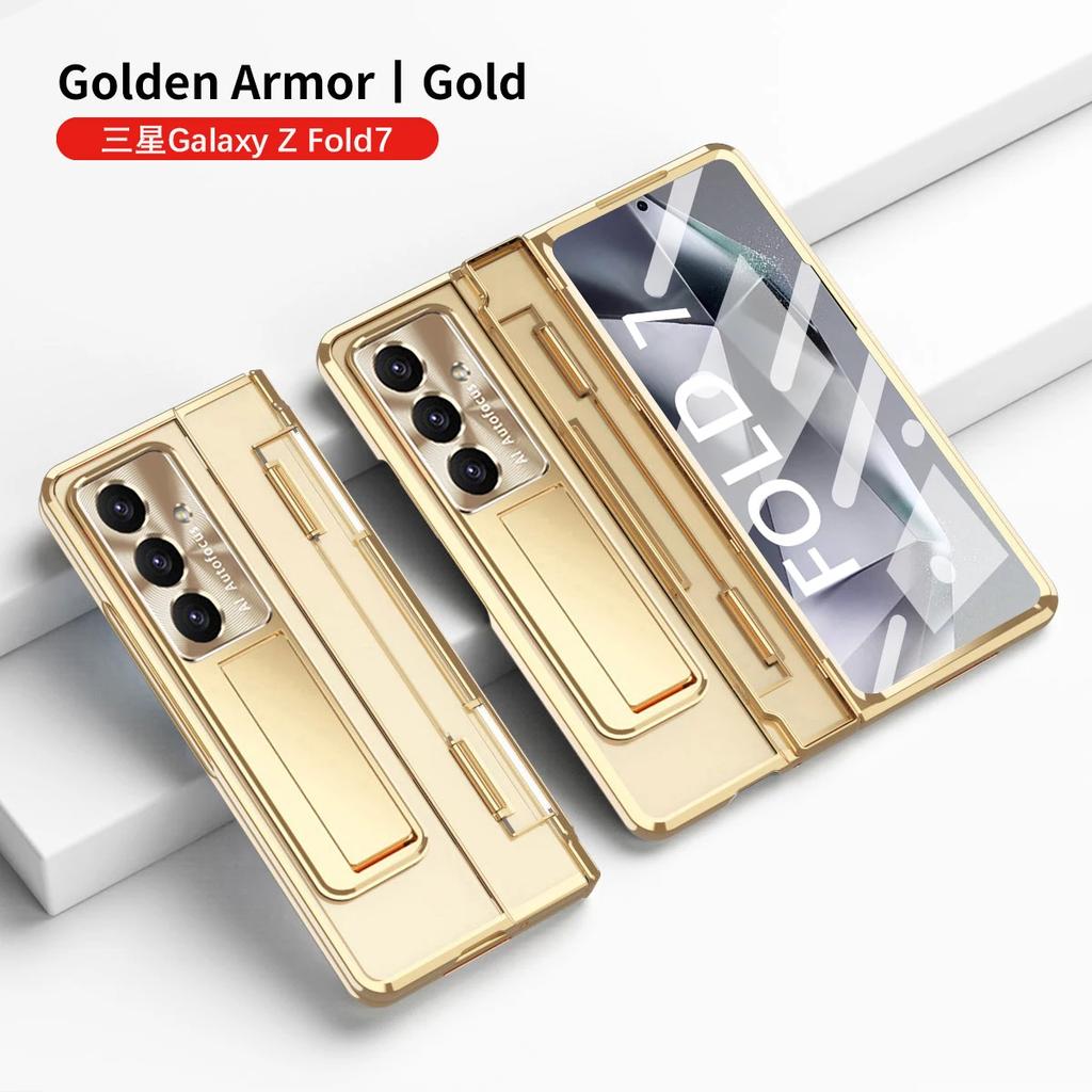 with Screen Protector Phone Case for Samsung Galaxy Z Fold 7 6 5 4 3 Fold6 Fold5 Hinge Protection Cover