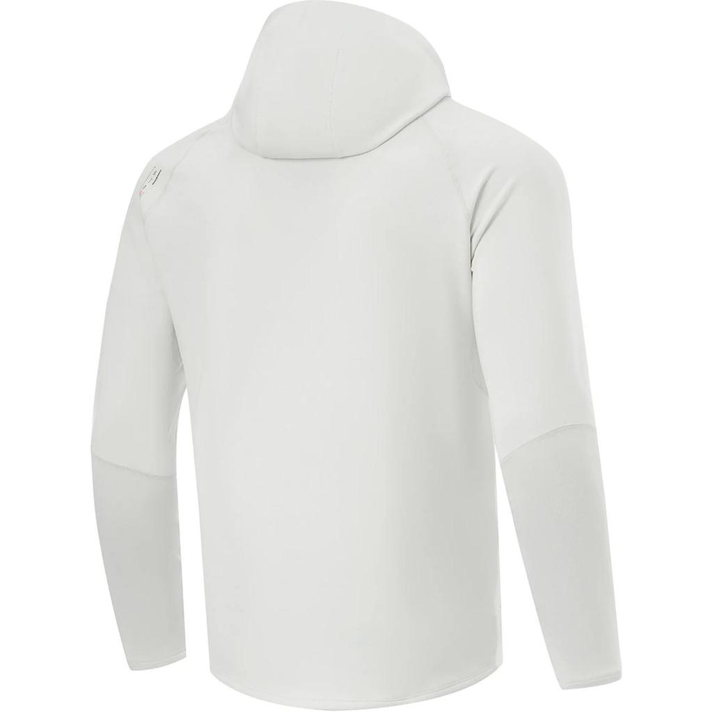 Li Ning CBA Series Professioneller Basketball Einfarbiger Kapuzenpullover Bequem Atmungsaktiv Sport-Hoodie Herren Hoodies Hellgrau AAEU003-3