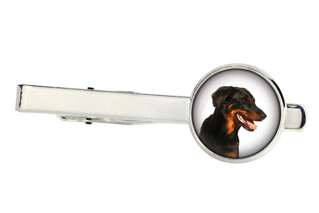 Berger de Beauce, Beauceron, Beauce Schäferhund - Manschettenknöpfe und Krawatte mit Ihrem Foto, eine Anzugdekoration, Herrenschmuck von der Marke Art-Dog.