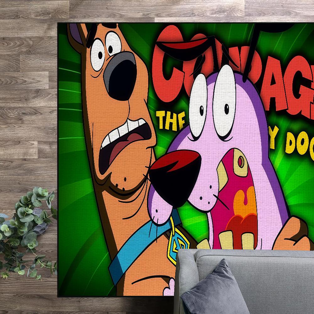 Tappeto Piccolo Cartoon C-CORAGGIO Il Cane Codardo Comodino Cucina Bagno Soggiorno Casa Camera da Letto Tappetino Pavimento Zerbino Tappeto Decorazione