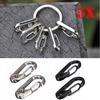 5 stücke EDC Keychain Clip Split Ring Edelstahl Karabiner Frühling Schnalle Schlüsselring