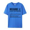 Mechanic Funny Definition Tshirt Tops  Tees Special All Cotton Normal T Shirt Letter Text Printed TShirt