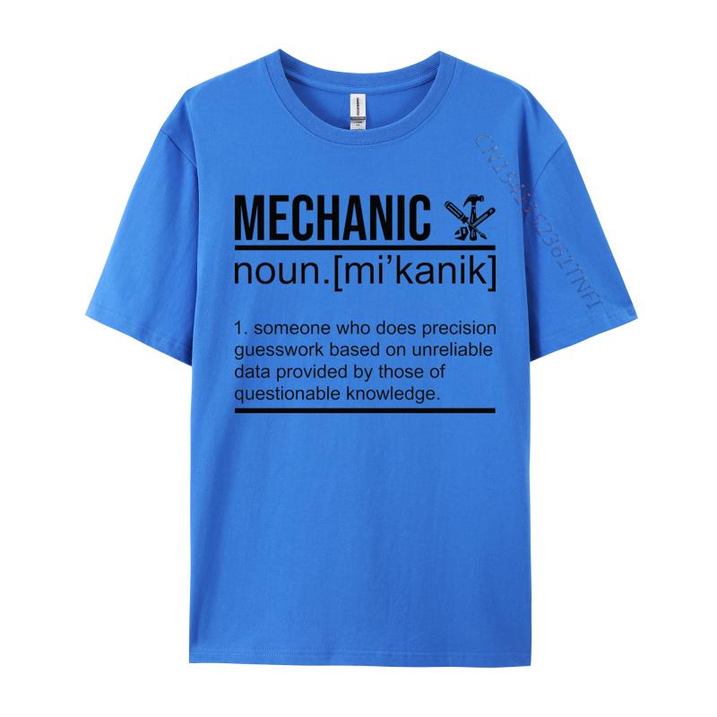 Mechanic Funny Definition Tshirt Tops  Tees Special All Cotton Normal T Shirt Letter Text Printed TShirt