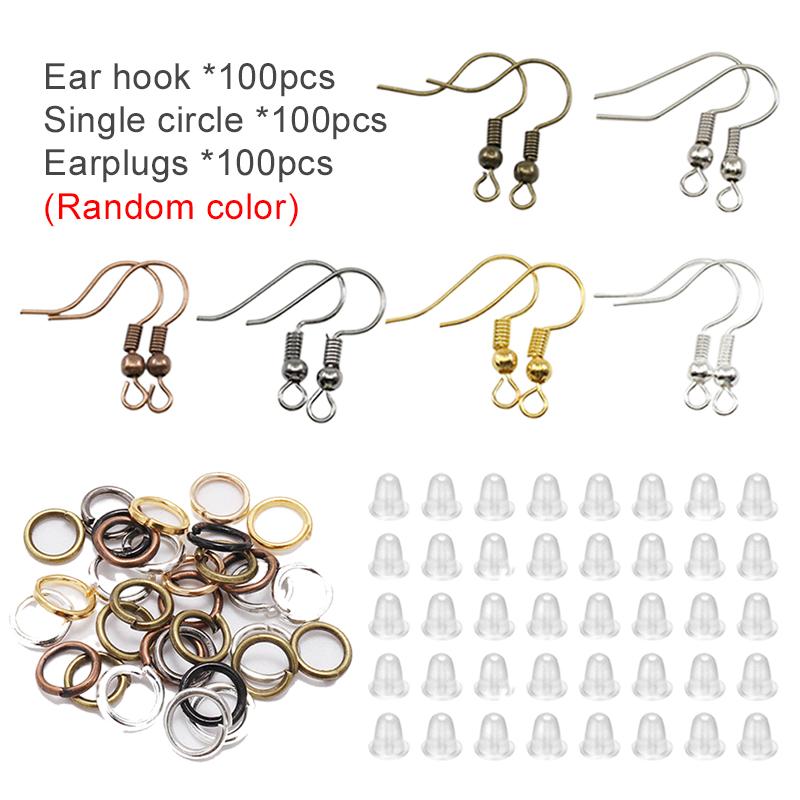 Earrings Kit Handmade DIY Jewelry Pendant Basic Accessories Big Ear Hook Blockage Single Circle for Earring Making Repair TMZ