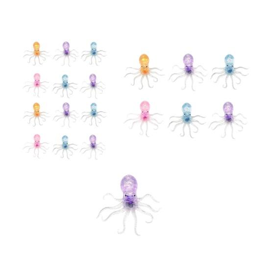 Clear Glitter Octopus Toy Stress Fidget Toy Relief Octopus Simulated Sea Animal Squeeze Sensory Toy
