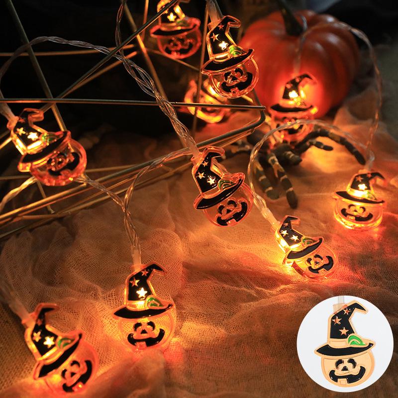 Halloween Pumpkin & Ghost String Lights for Outdoor Decoration and Party Atmosphere