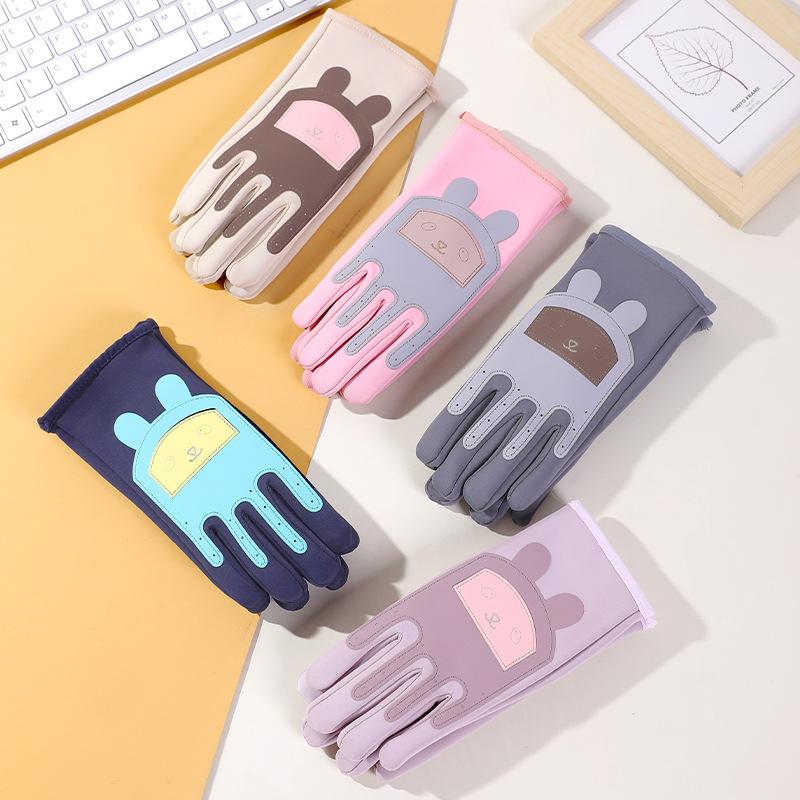 

Winter children s velvet thermal gloves Middle children s cartoon windproof waterproof outdoor sports 5-10 years old cycling gloves Y recommended (about 6-10 years old)