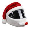 Motorcycle Santa Claus Funny Cover Elastic Personalized Helmets Plush Santa Claus Christmas Hat for Outdoor Party Xmas