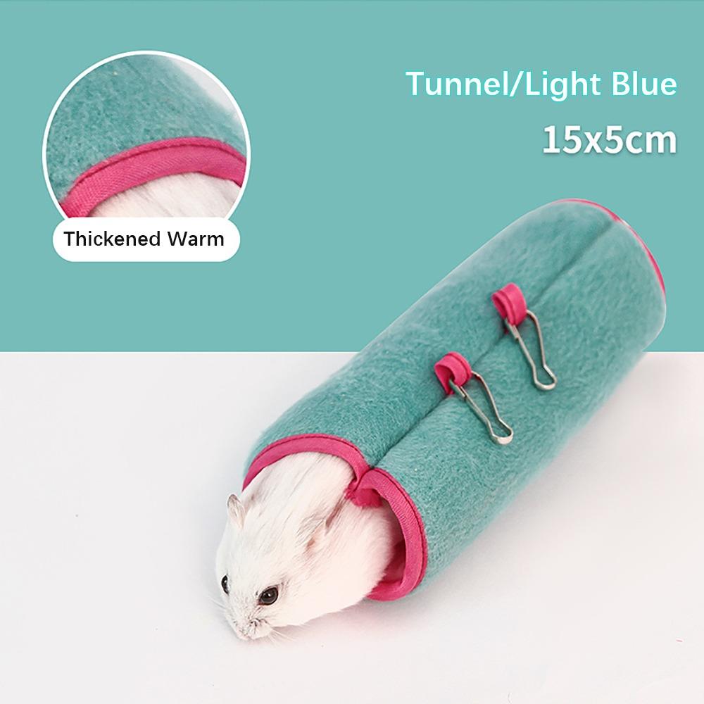 

Удобный гамак для хомяка Синий/Розовый спальный мешок для морской свинки Качели для клетки хомяка Морская свинка Tunnel - Light Blue