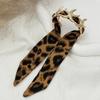 Stippenlint omwikkeld Metaal Breed Armband Luipaardprint Zijden Sjaal Armband Manchet Armband Dames