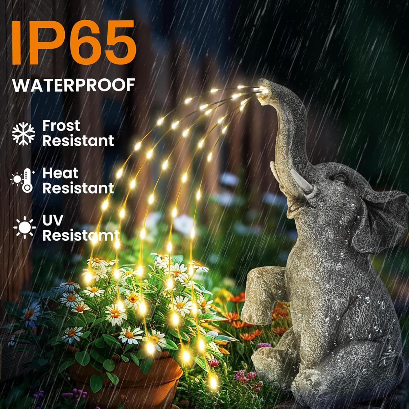 

Solar Resin Elephant Ornament Light Outdoor String Lights Courtyard Crafts Garden Lawn Elephant Animal Landscape Light CN