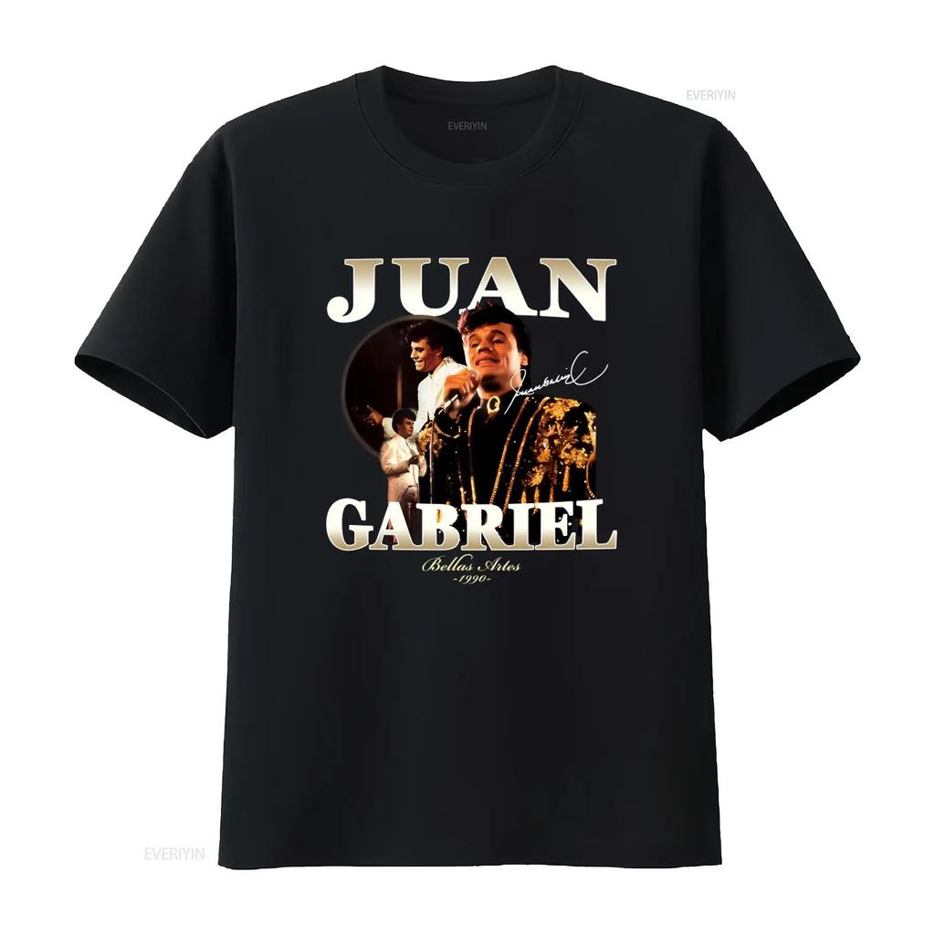 Juan Gabriel Bellas Artes 1990 T-Shirt Retro Musiklegende Fan vintage Gewaschen Bequem Weich Unisex Lässig Atmungsaktiv Leicht