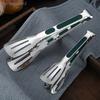 {Summer2} 9/12/14" Non Slip Stainless Steel Food Tongs Meat Salad Bread Clip Barbecue Grill Buffet Clamp Kitchen Cooking Tools